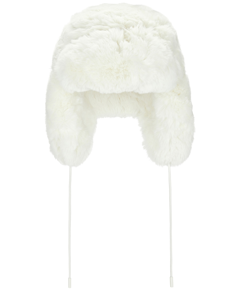 Image 1 of Goldbergh Cher Fluffy Aviator Hat in Cream