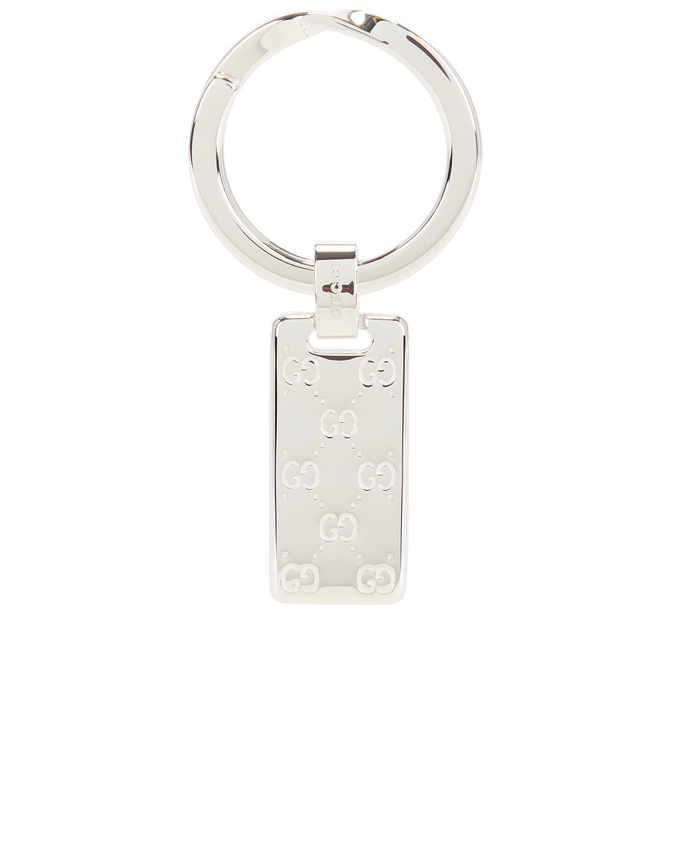 Image 1 of Gucci Signature Keyring in Sterling Silver