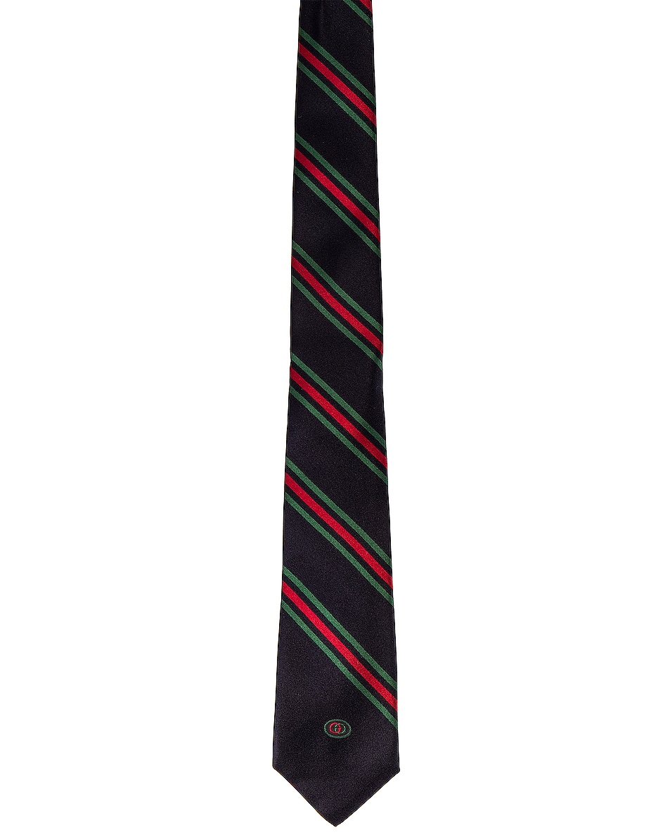 Image 1 of Gucci Tie in Midnight Blue & Red