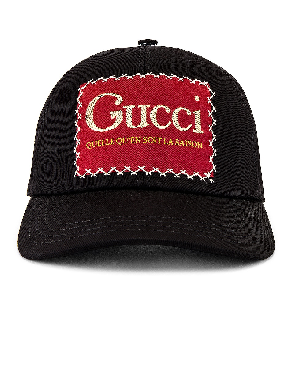 Image 1 of Gucci Baseball Cap in Black