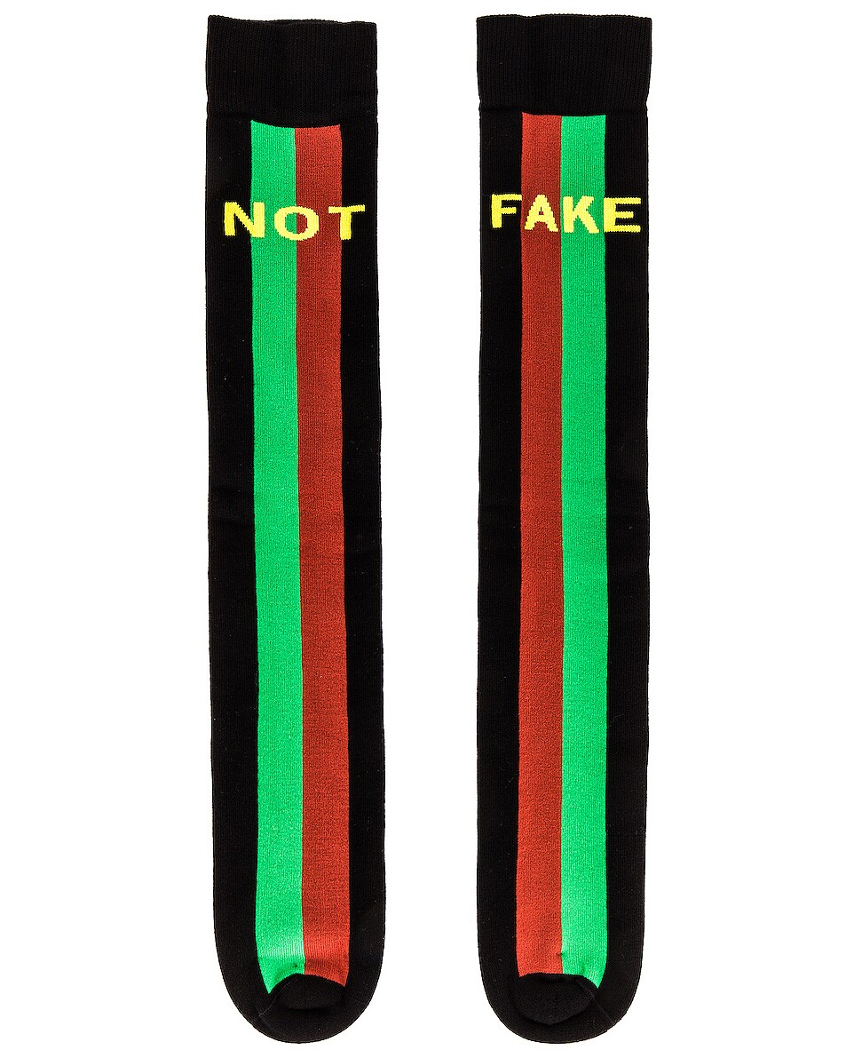 Image 1 of Gucci Socks in Black & Yellow
