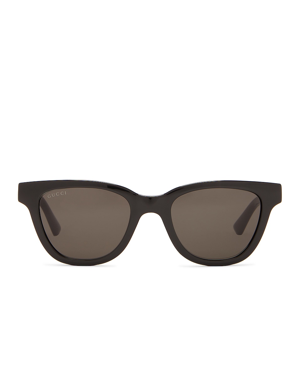 Image 1 of Gucci GG1116S Sunglasses in Shiny Black & Solid Grey