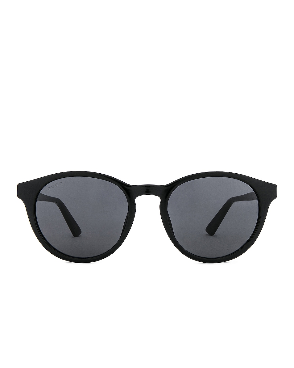 Image 1 of Gucci GG1119S Sunglasses in Shiny Solid Black & Solid Grey