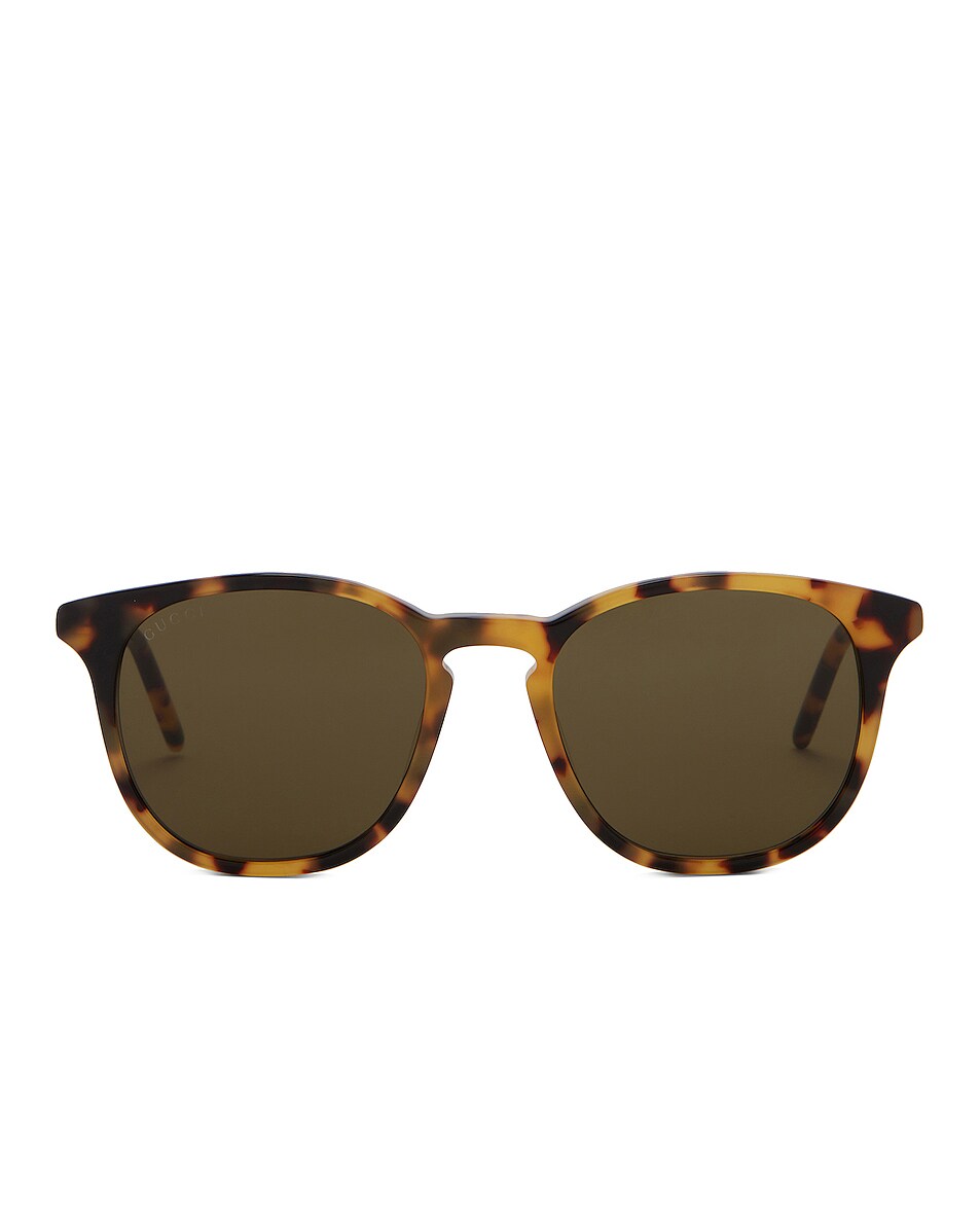 Image 1 of Gucci GG1157S Sunglasses in Shiny Spotted Black & Green Havana