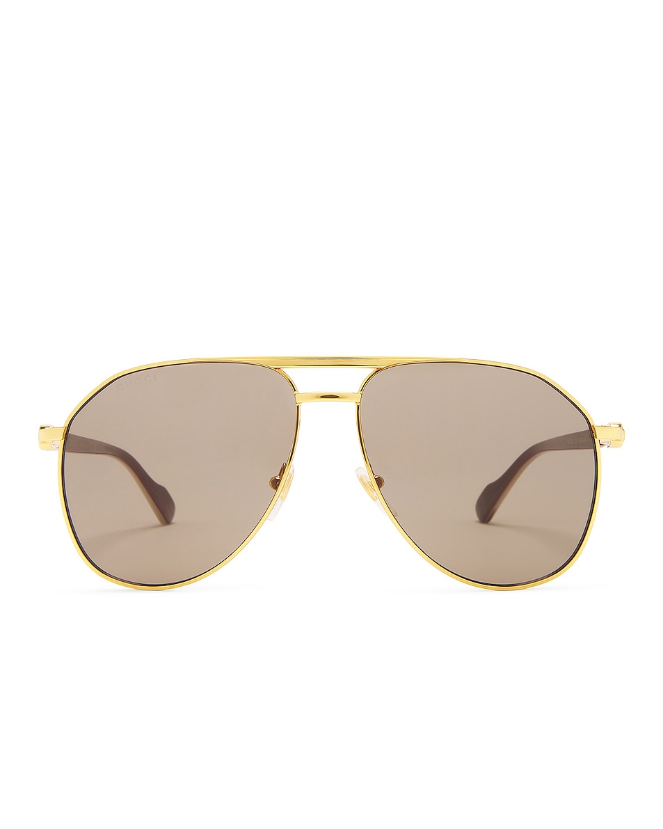 Image 1 of Gucci 125th Street Sunglasses in Shiny Yellow Gold