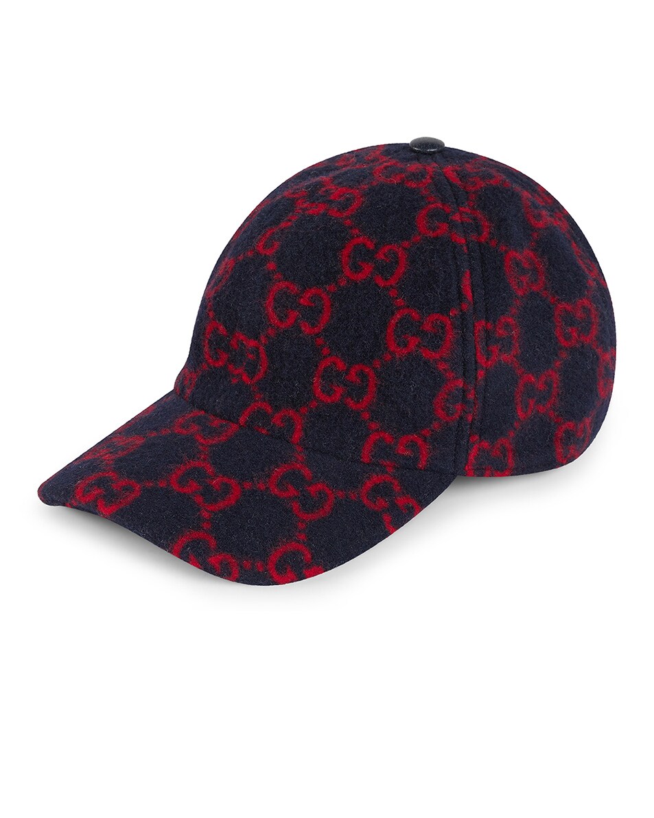 Image 1 of Gucci GG Wool Baseball Hat In Navy & Blue in Navy & Blue