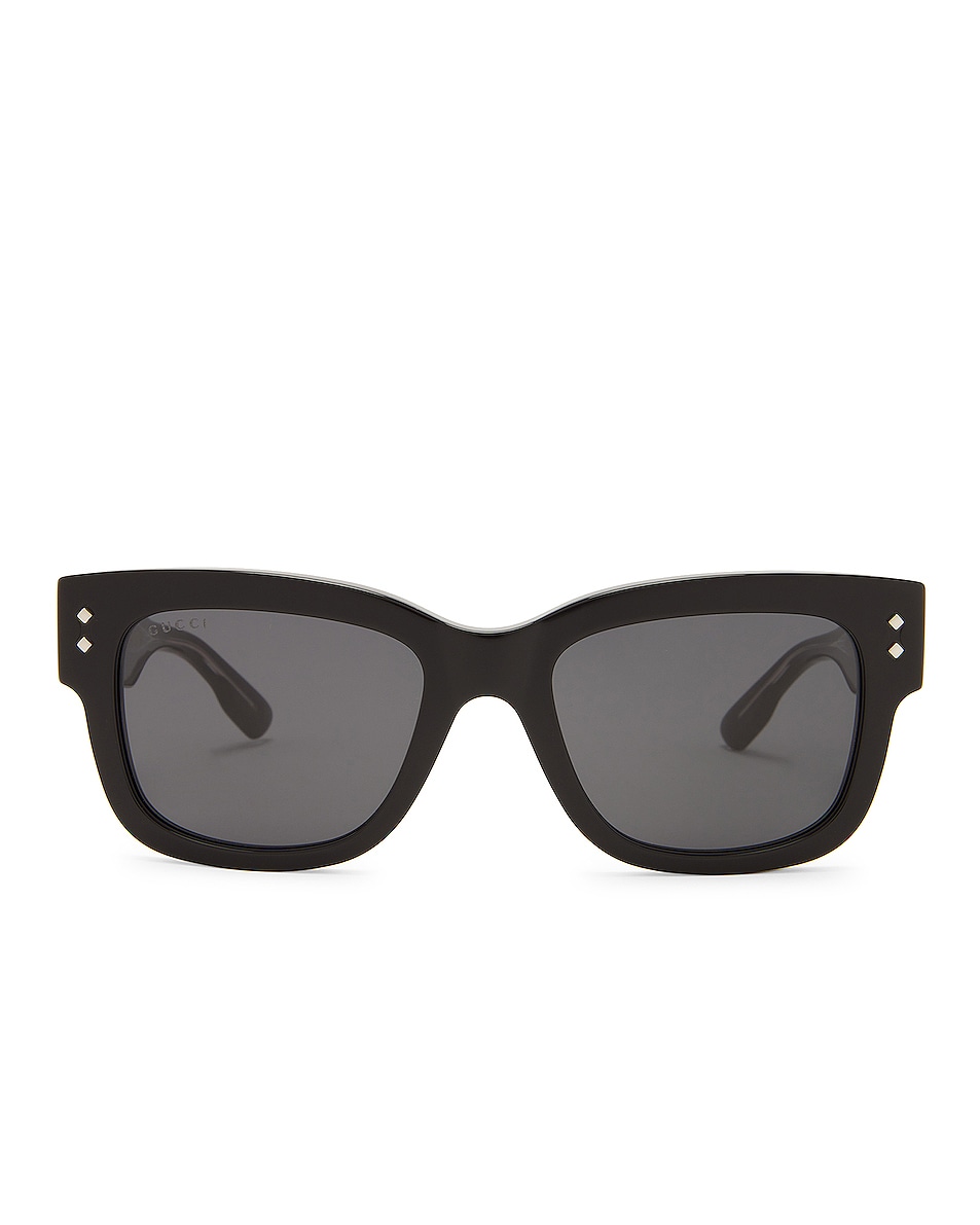 Image 1 of Gucci Nouvelle Vague Sunglasses in Shiny Solid Black