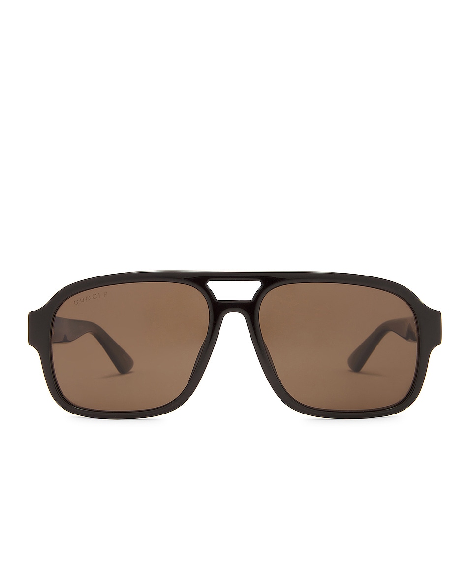 Image 1 of Gucci GG1342S Sunglass in Black & Brown