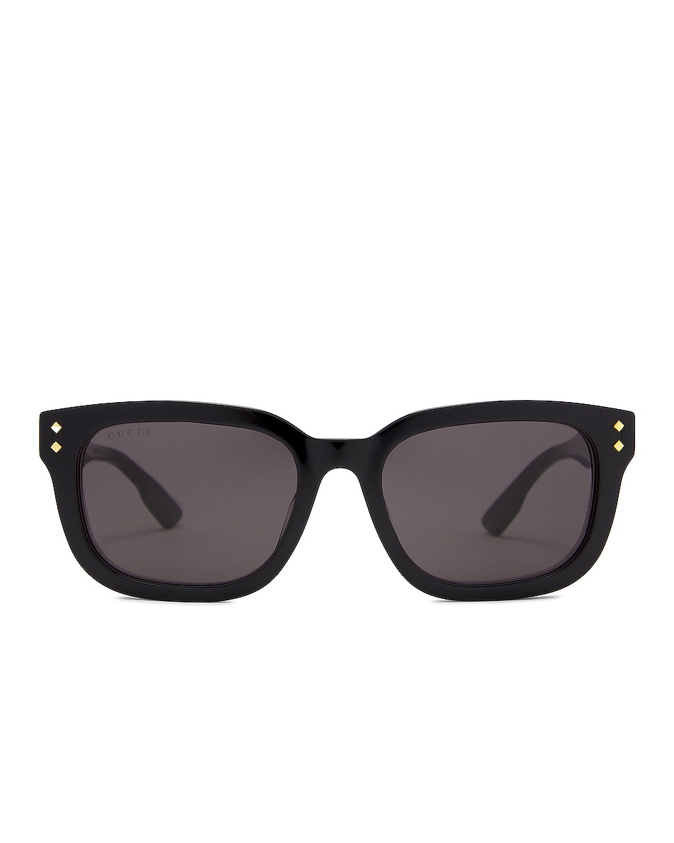Image 1 of Gucci Square Sunglasses in Black & Grey