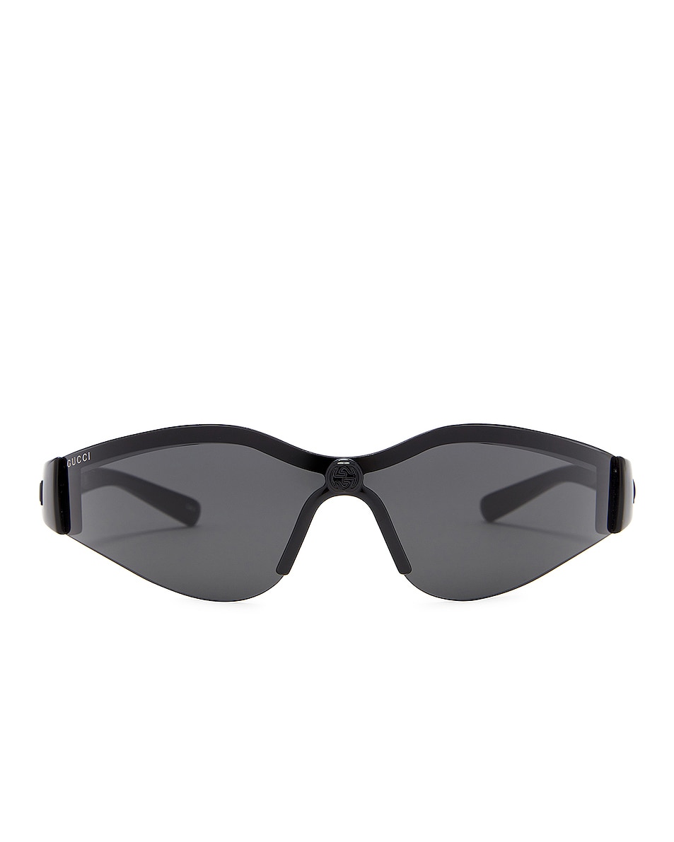 Image 1 of Gucci Mask Sunglasses in Black & Grey