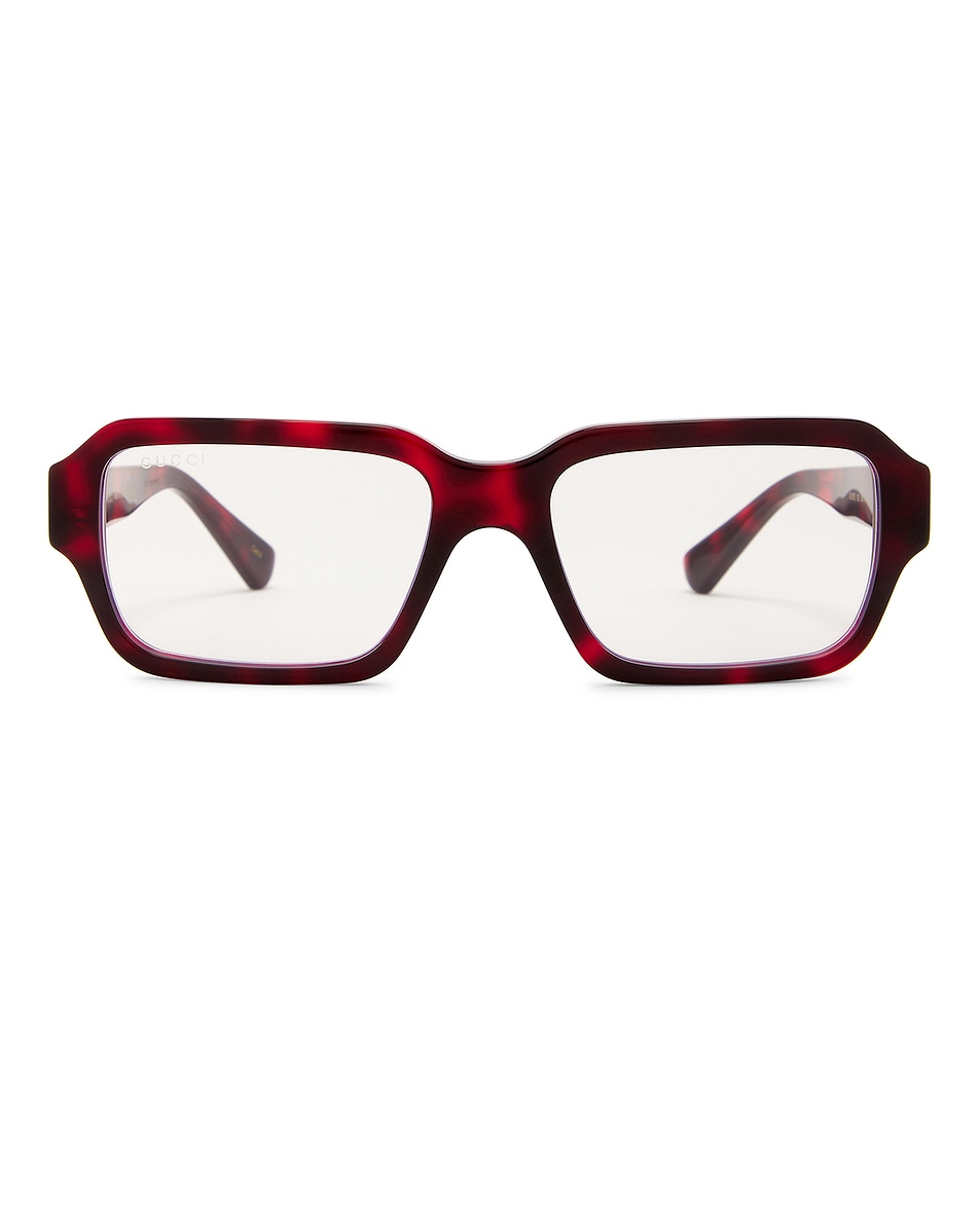 Image 1 of Gucci Rectangle Sunglasses in Havanna