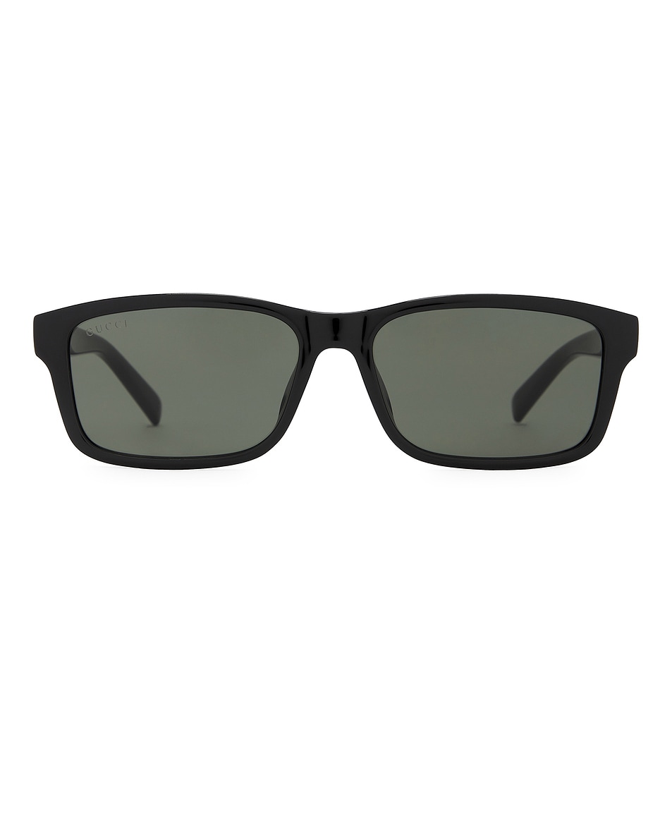 Image 1 of Gucci Rectangular Sunglasses in Black & Grey