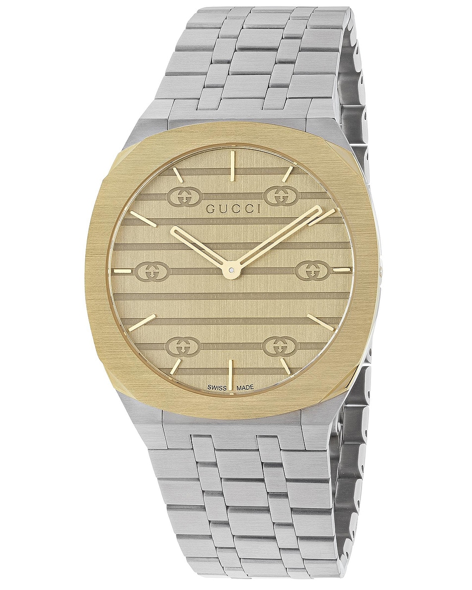 Image 1 of Gucci 25H 38mm Watch in Steel & Gold