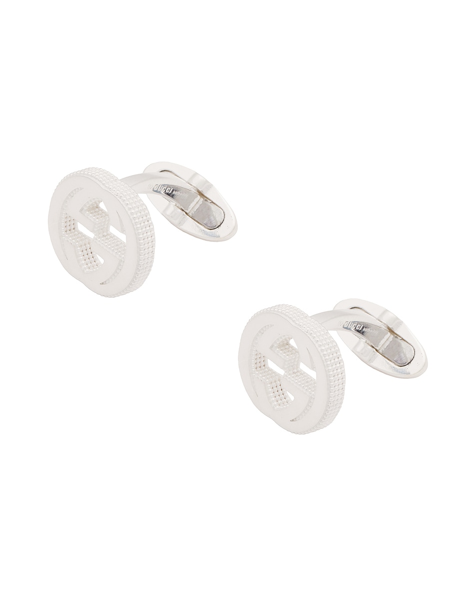 Image 1 of Gucci Interlocking G Cufflinks in Silver