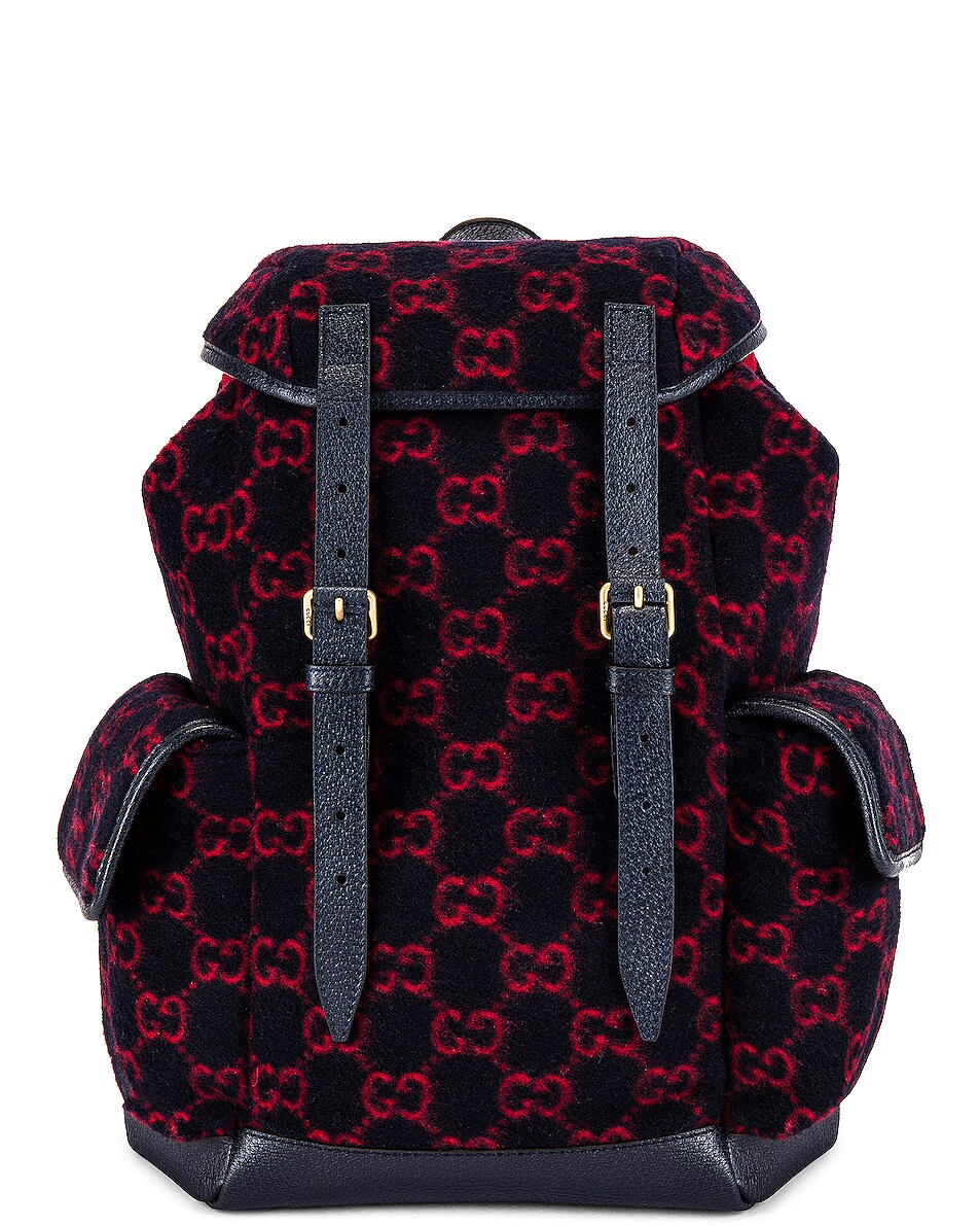 Image 1 of Gucci Backpack in Blue & Red & Black