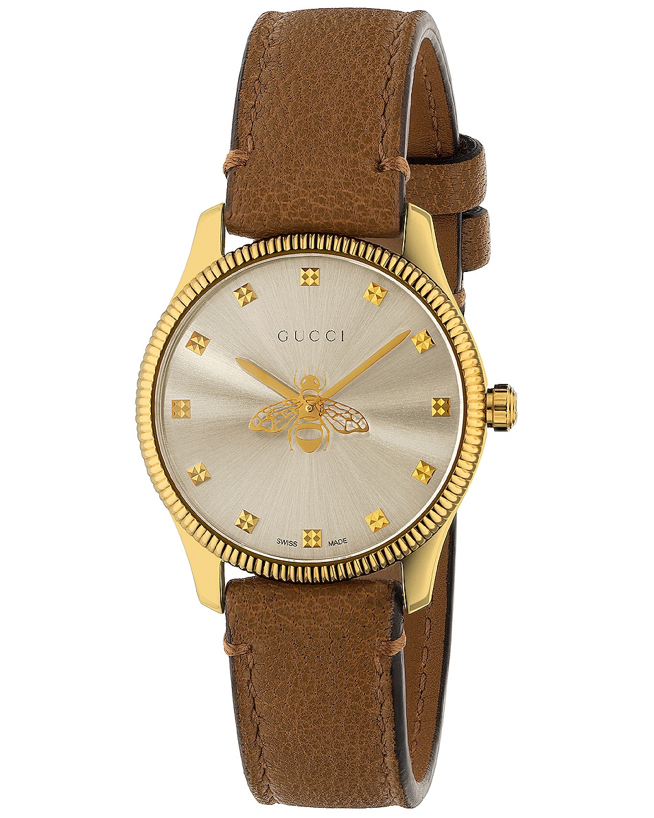 Image 1 of Gucci G-Timeless Slim 29mm Watch in Taupe
