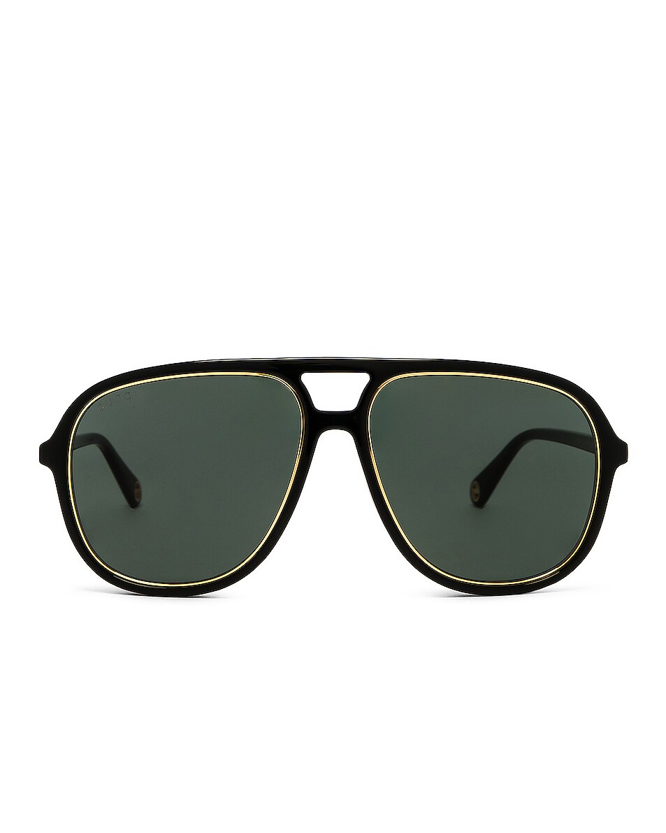 Image 1 of Gucci Aviator Sunglasses in Black