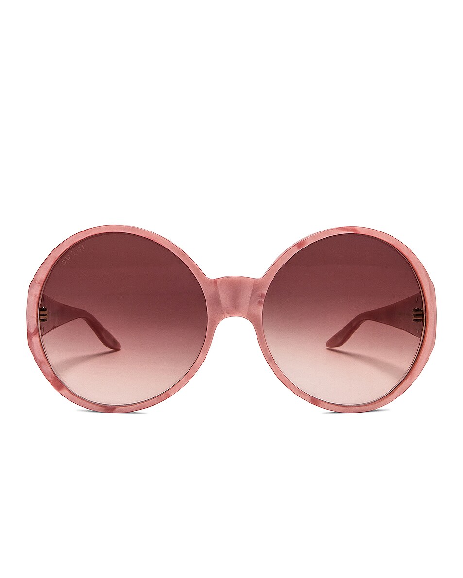 Image 1 of Gucci Large Round Sunglasses in Pink