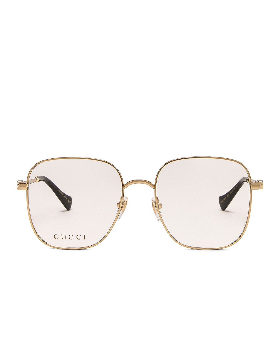 Image 1 of Gucci Metal Eyeglasses in Shiny Endura Gold