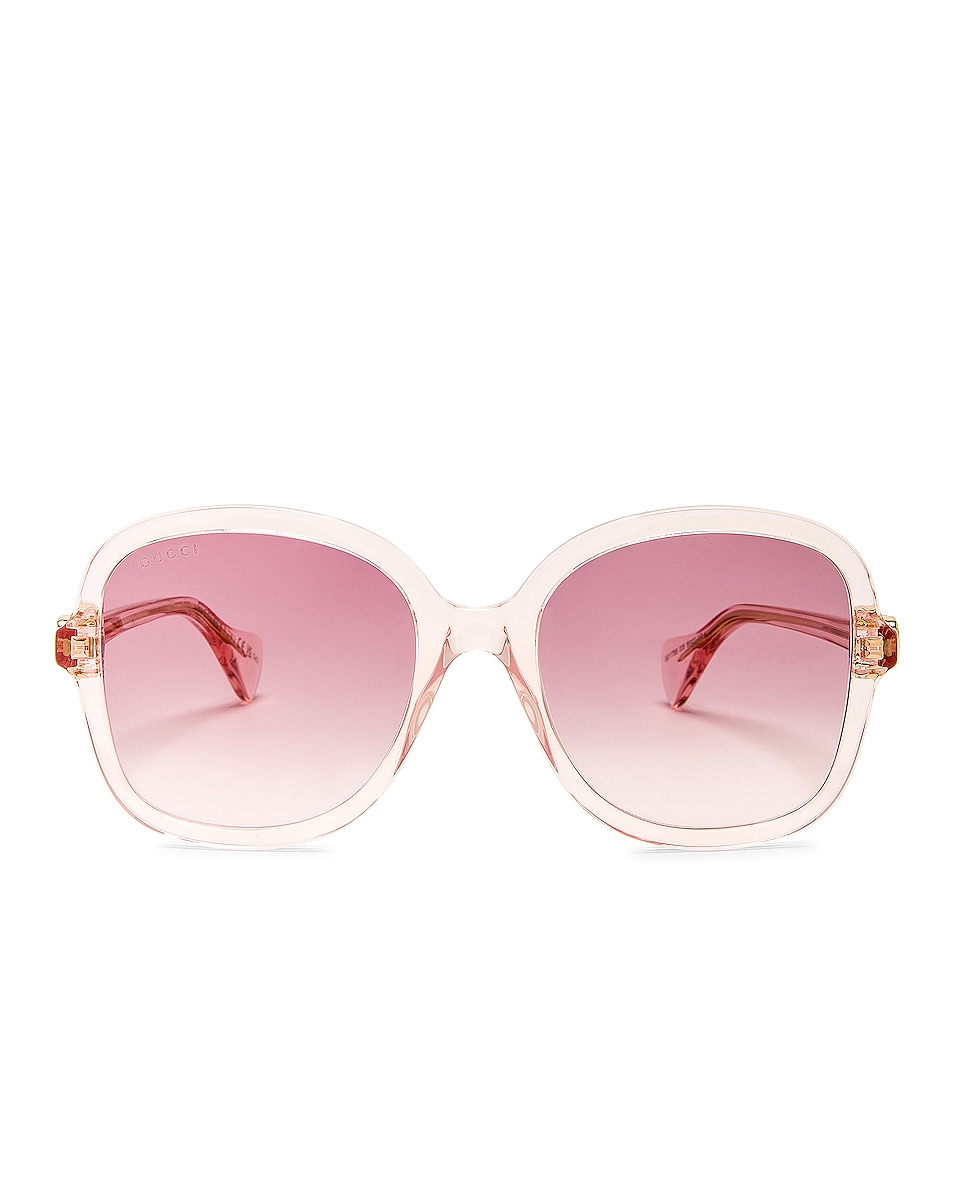 Image 1 of Gucci Oversized Square Sunglasses in Pink