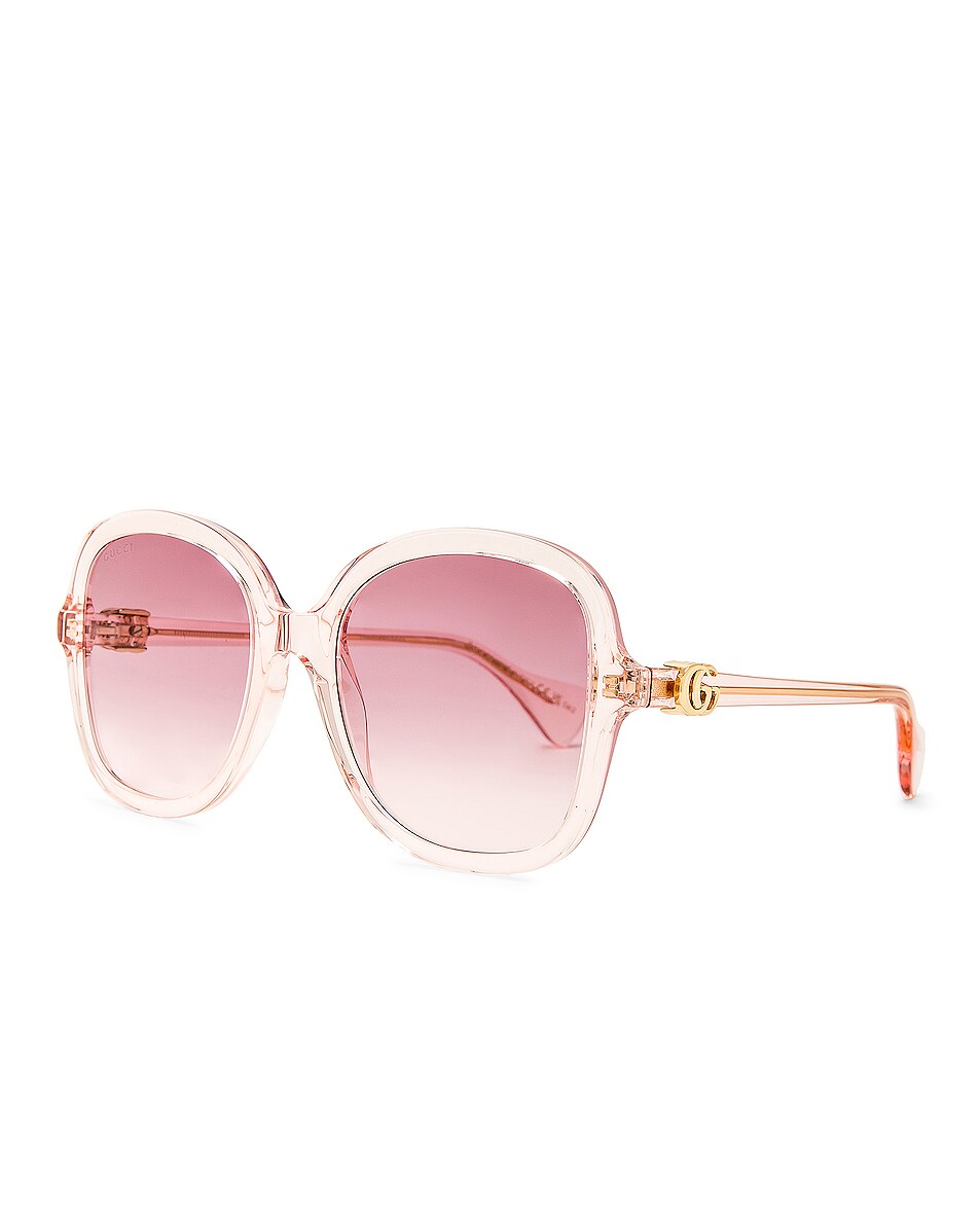 Gucci Oversized Square Sunglasses in Pink FWRD
