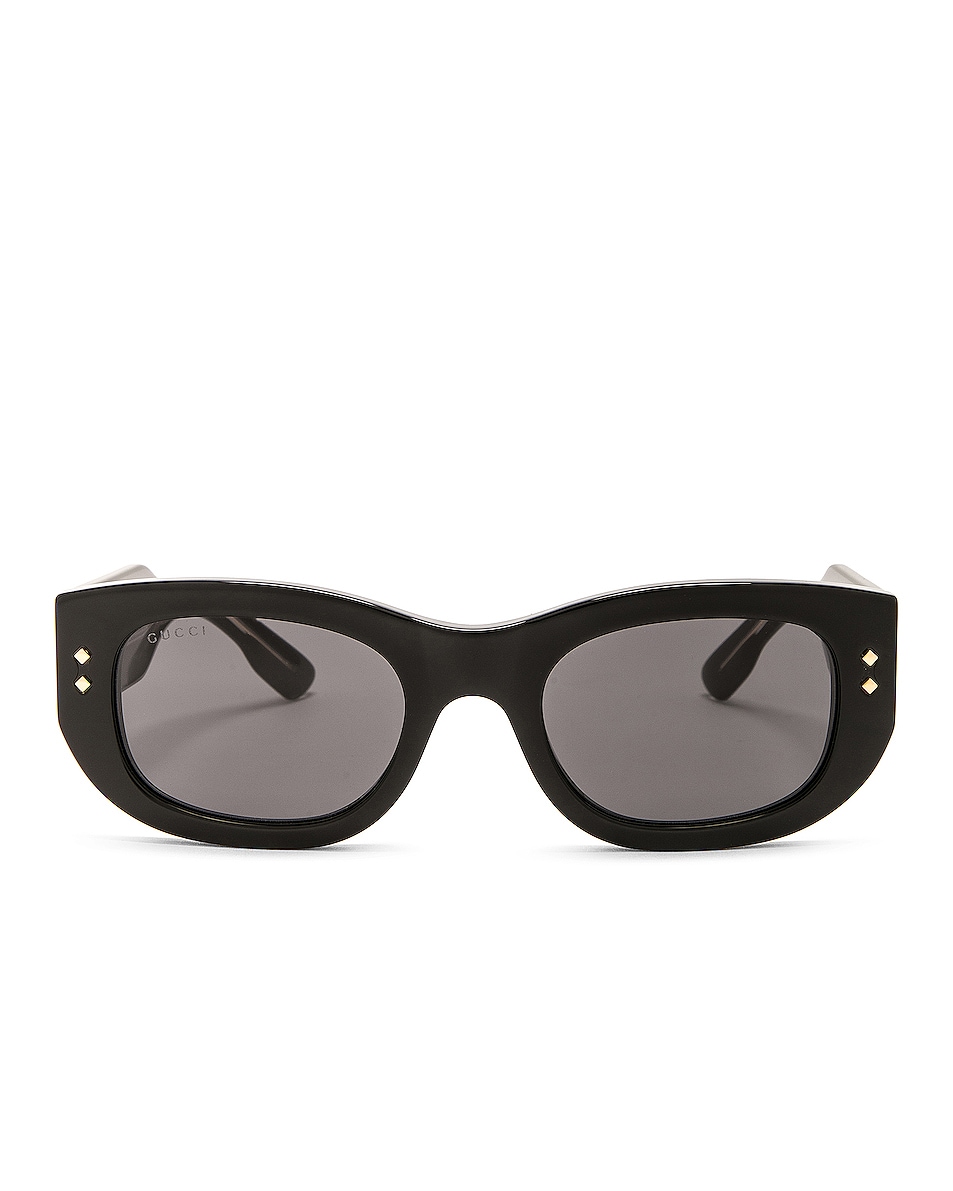 Image 1 of Gucci Rectangular Sunglasses in Black