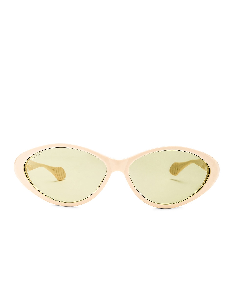 Image 1 of Gucci Oval Sunglasses in Ivory