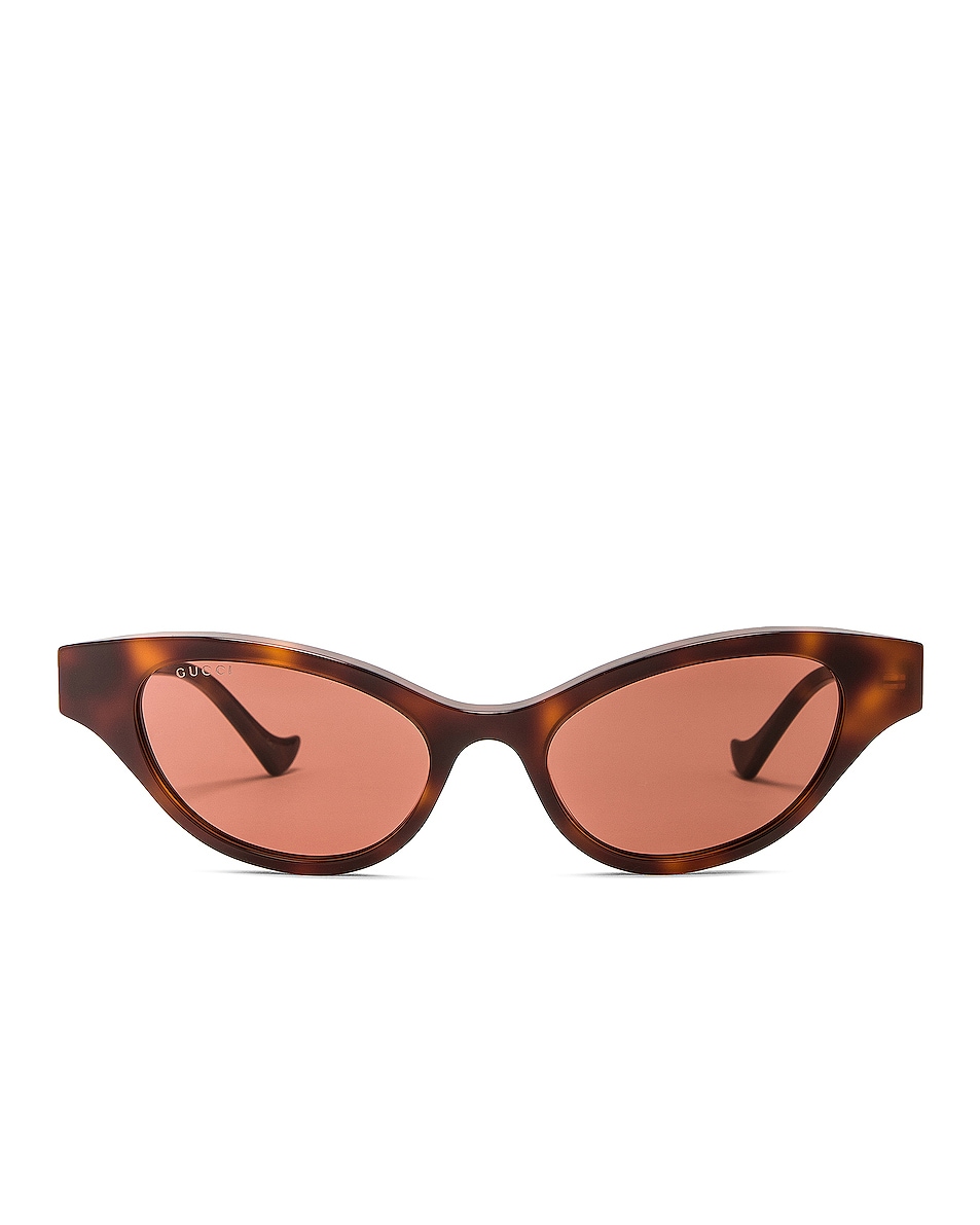 Image 1 of Gucci Strass Cat Eye Sunglasses in Medium Havana