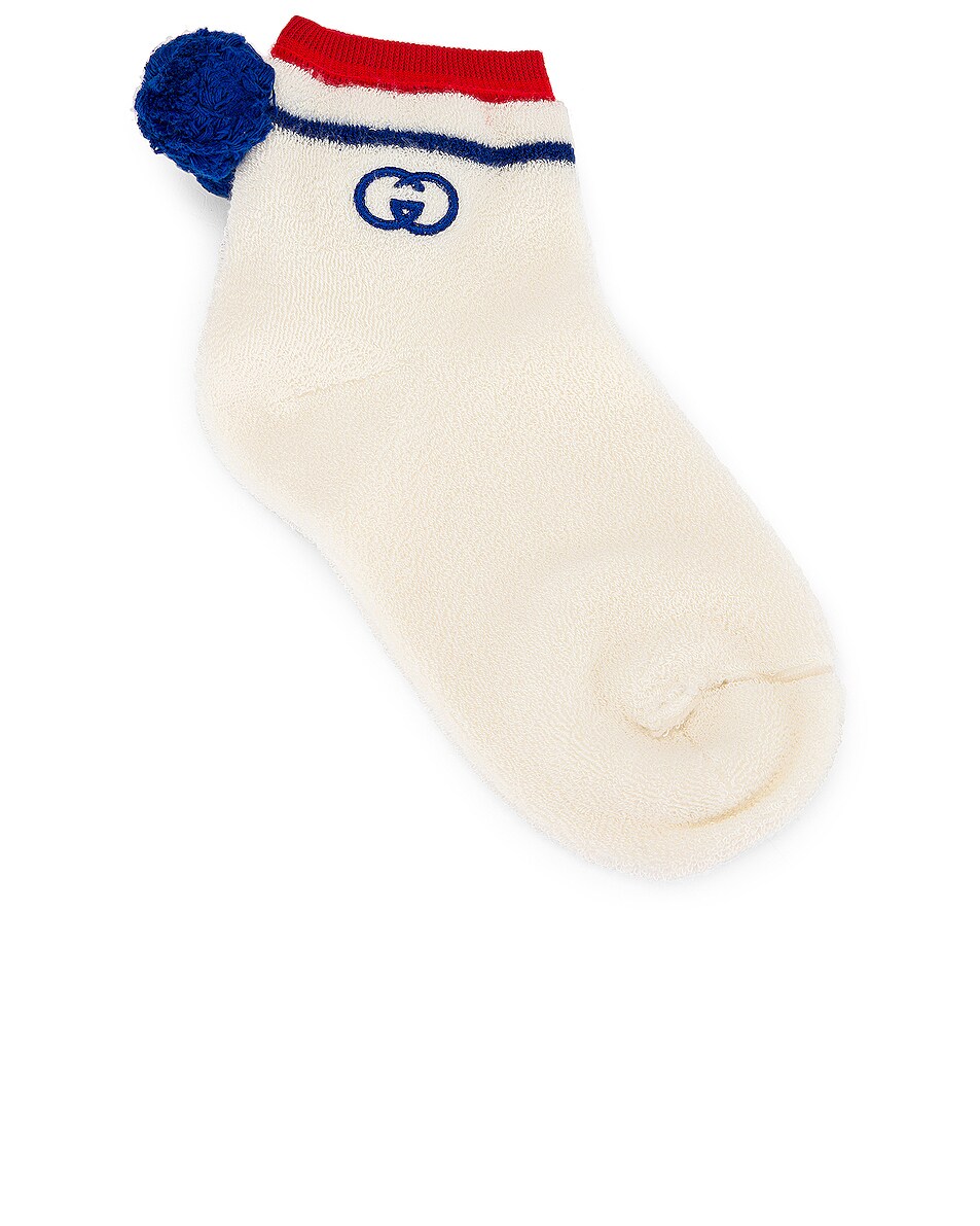 Image 1 of Gucci Lady Socks in Ivory & Red