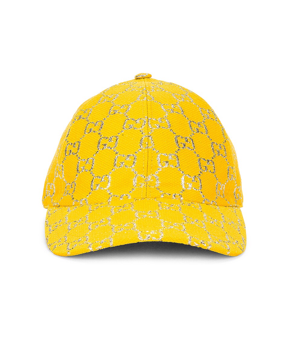 Image 1 of Gucci GG Baseball Hat in Lemon & Black