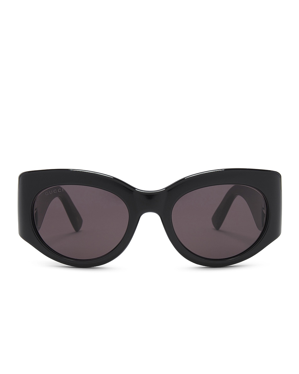 Image 1 of Gucci Oval Sunglasses in Black