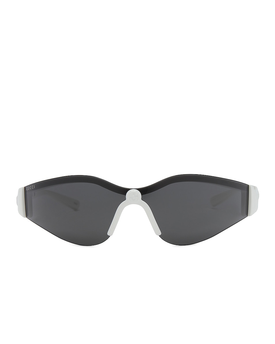 Image 1 of Gucci Shield Sunglasses in White