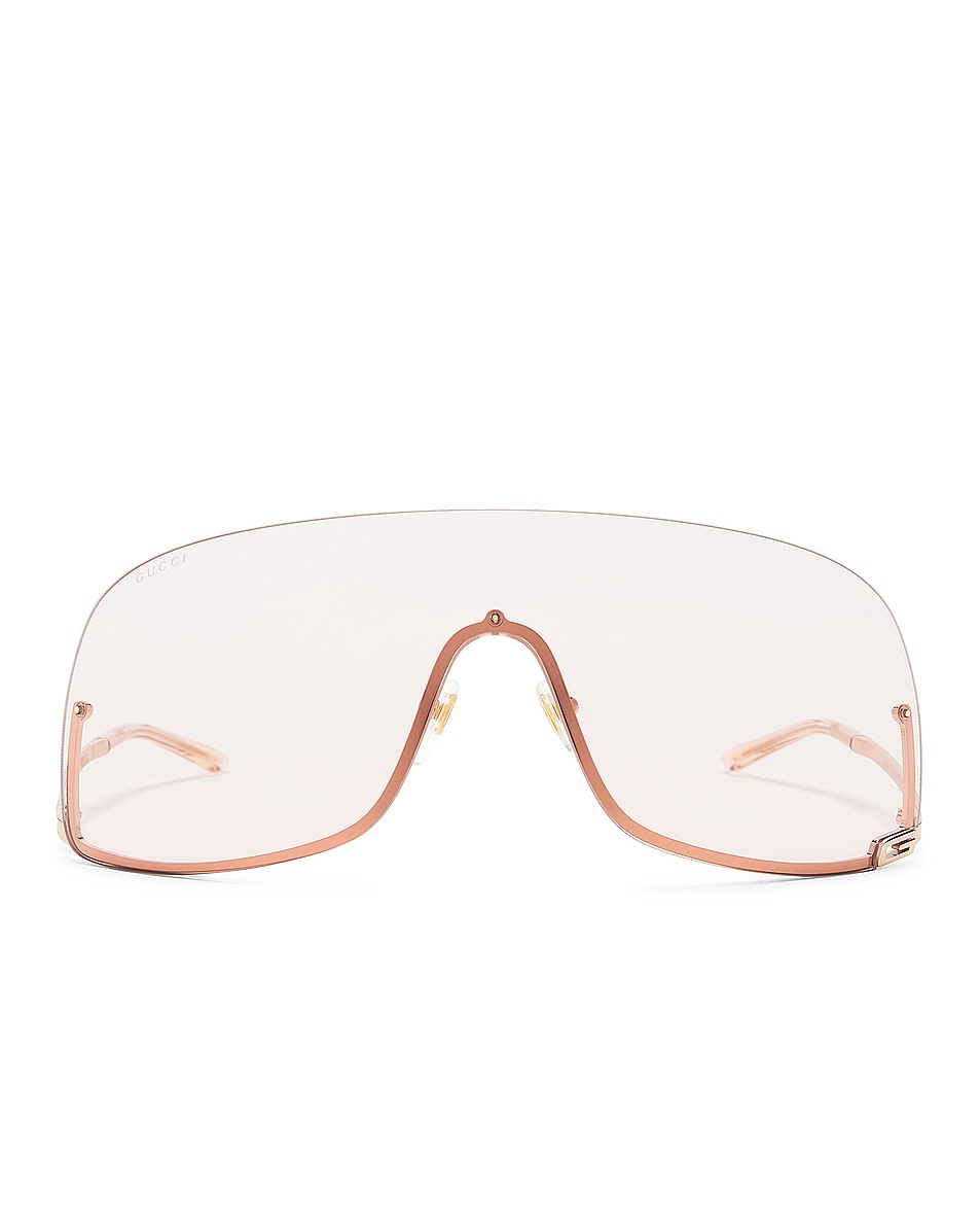 Image 1 of Gucci Tom Mask Sunglasses in Rose Gold