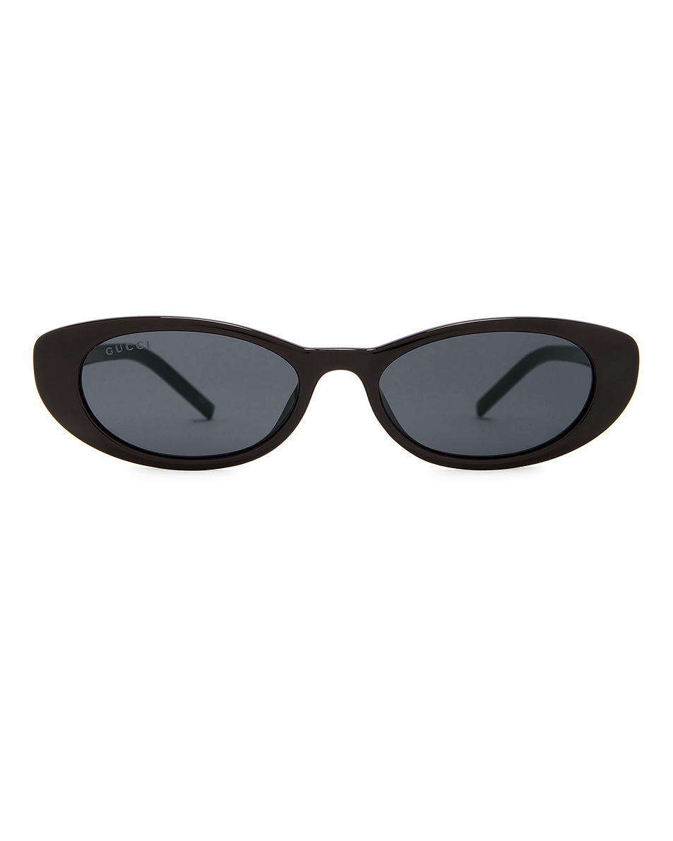 Image 1 of Gucci G String Strass Sunglasses In Black & Grey in Black & Grey