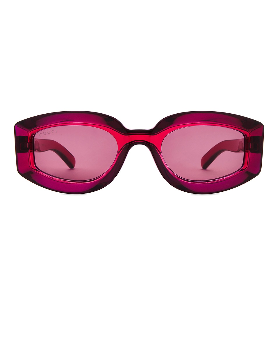 Image 1 of Gucci Sunset Boulevard Sunglasses in Red & Violet