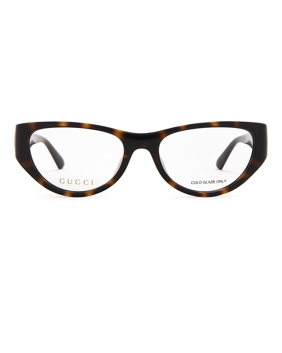 Image 1 of Gucci Hailey Eyeglasses in Havana & Transparent