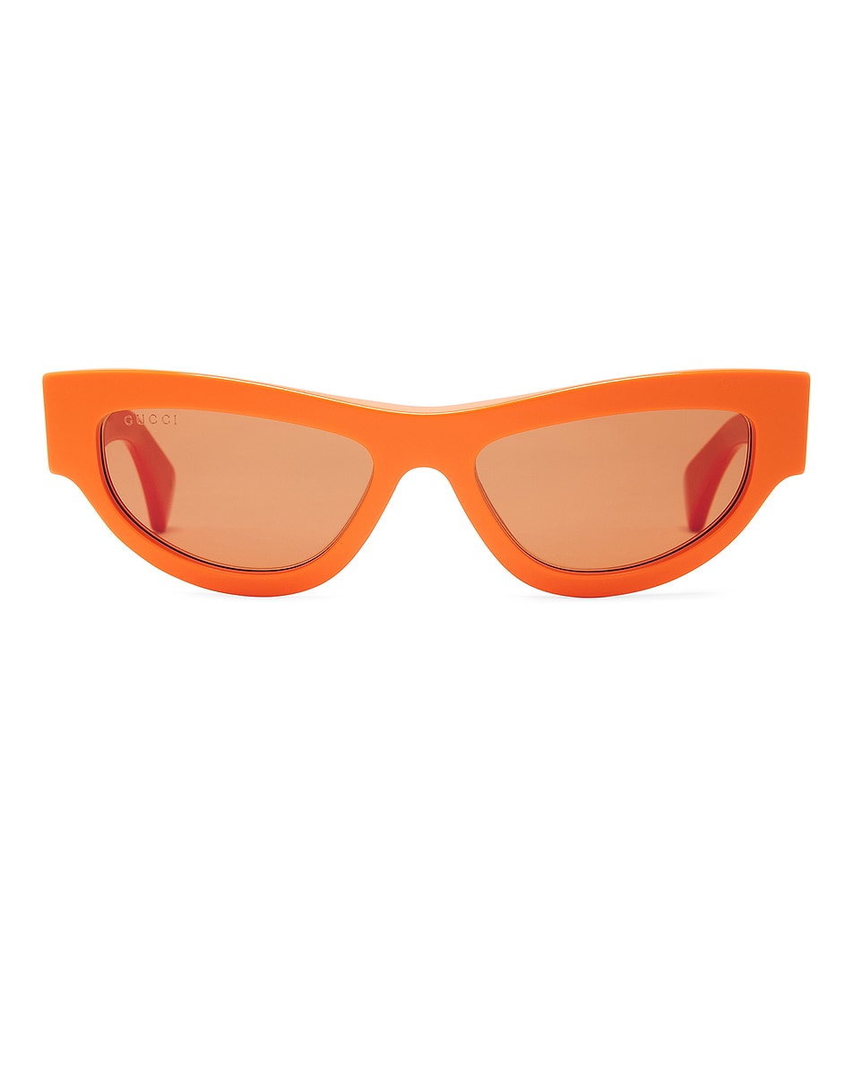 Image 1 of Gucci Miami Sunglasses in Orange & Brown