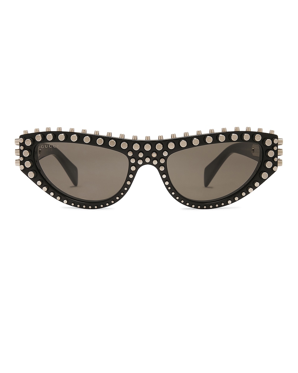 Image 1 of Gucci Cat Eye Sunglasses in Black & Grey