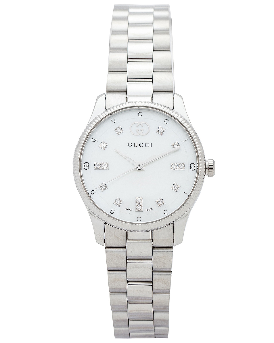 Image 1 of Gucci G-Timeless Slim Watch in Silver