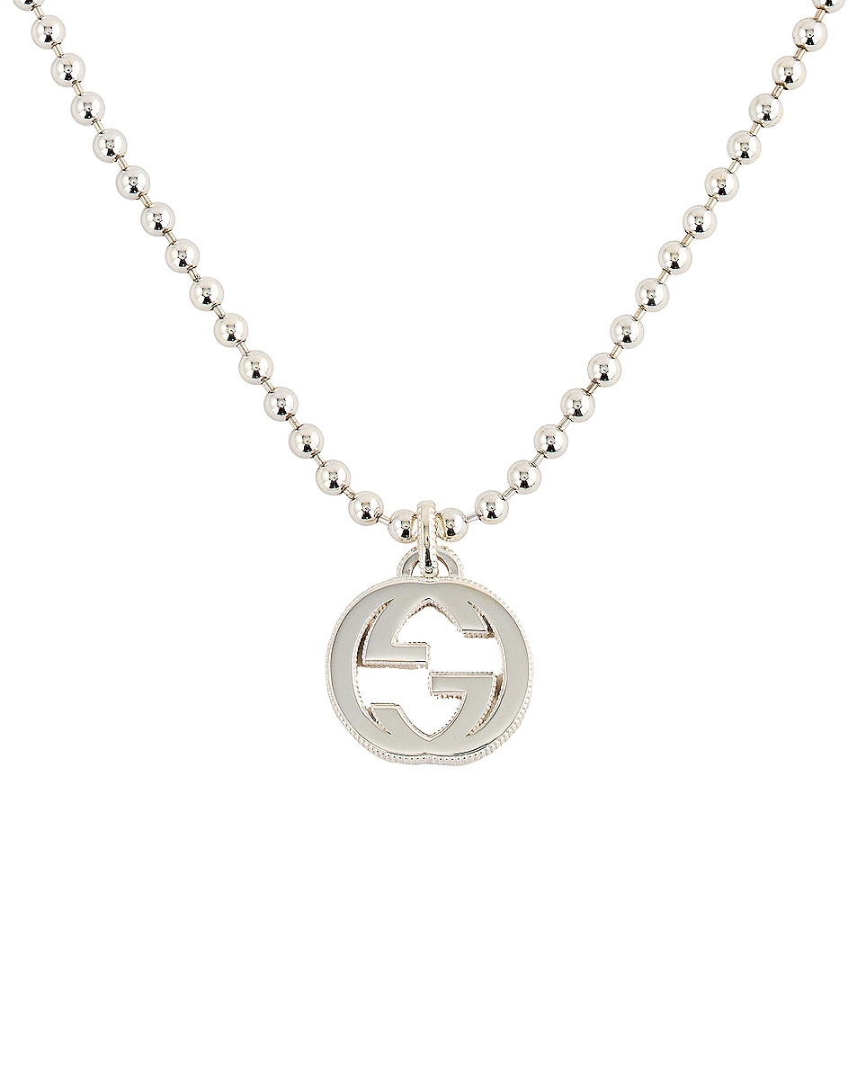 Gucci Interlocking Necklace in Silver | FWRD