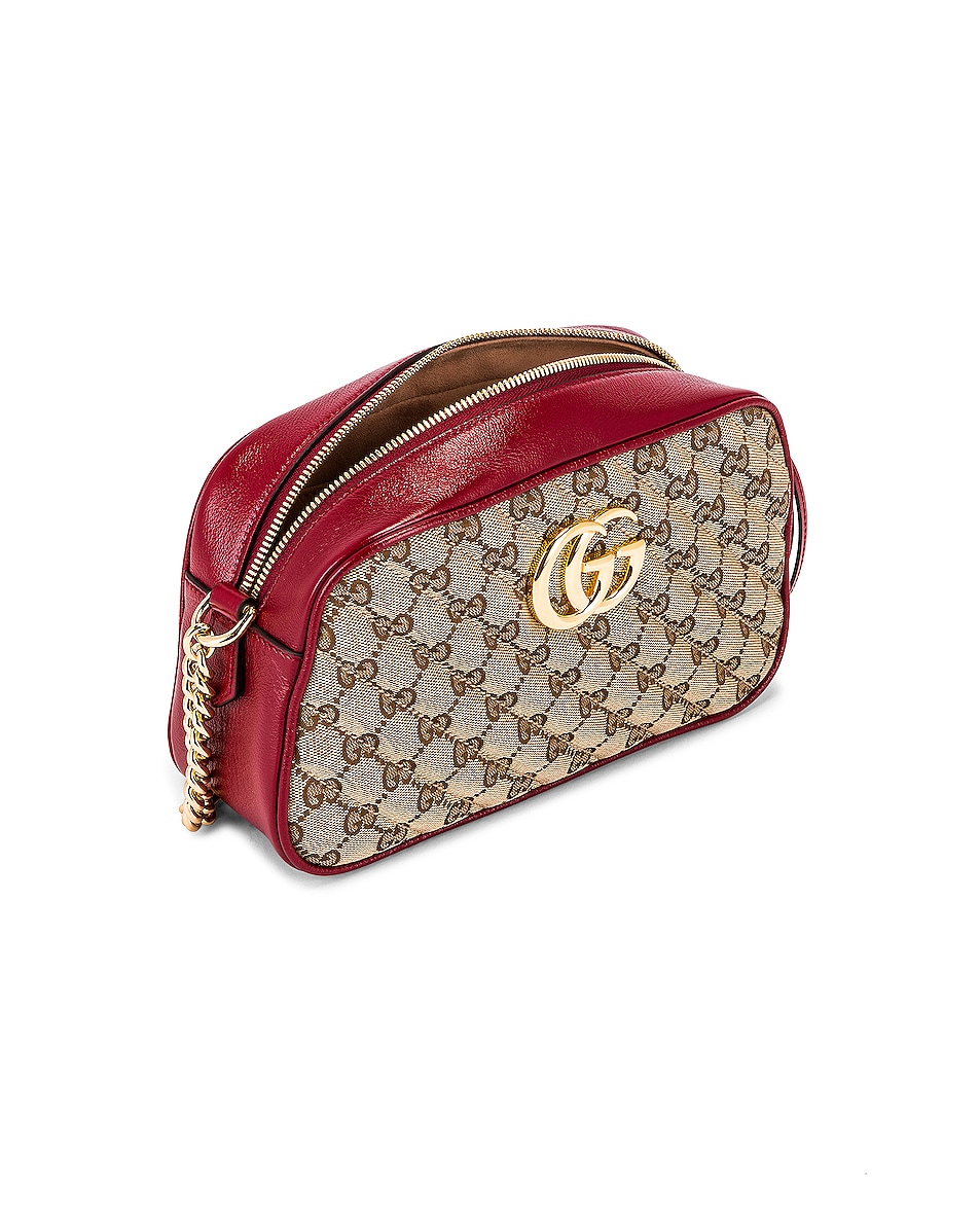 Gucci Shoulder Bag in Beige Ebony & New Cherry Red | FWRD