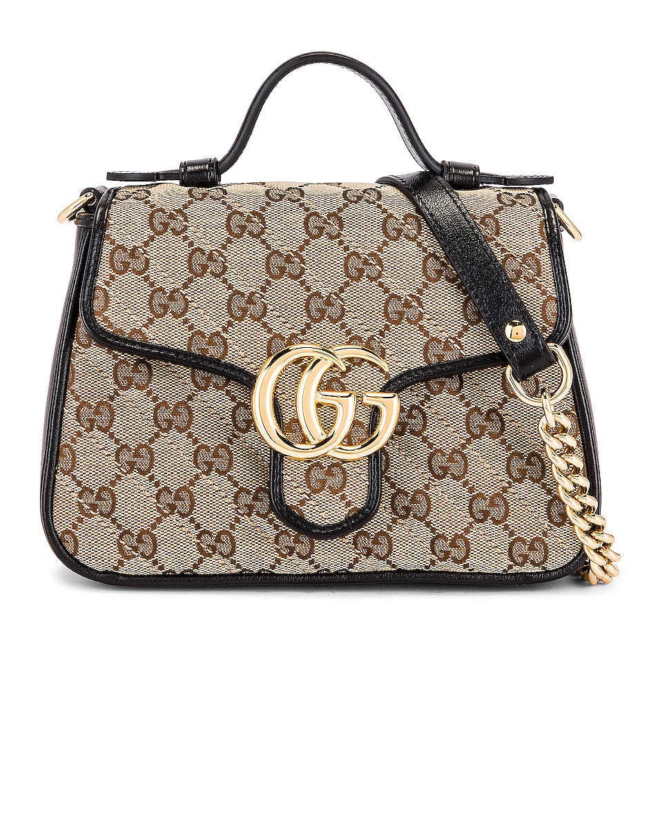 Image 1 of Gucci Top Handle Bag in Beige Ebony & Nero