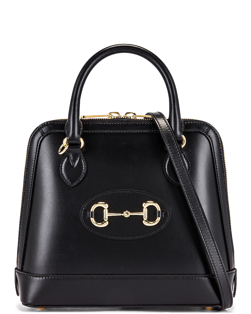 Image 1 of Gucci 1955 Horsebit Top Handle Bag in Black