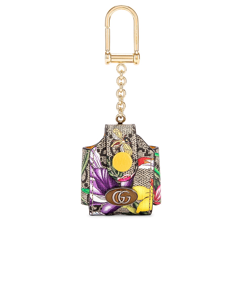 Image 1 of Gucci Floral Airpod Case in Beige Ebony & Multicolor