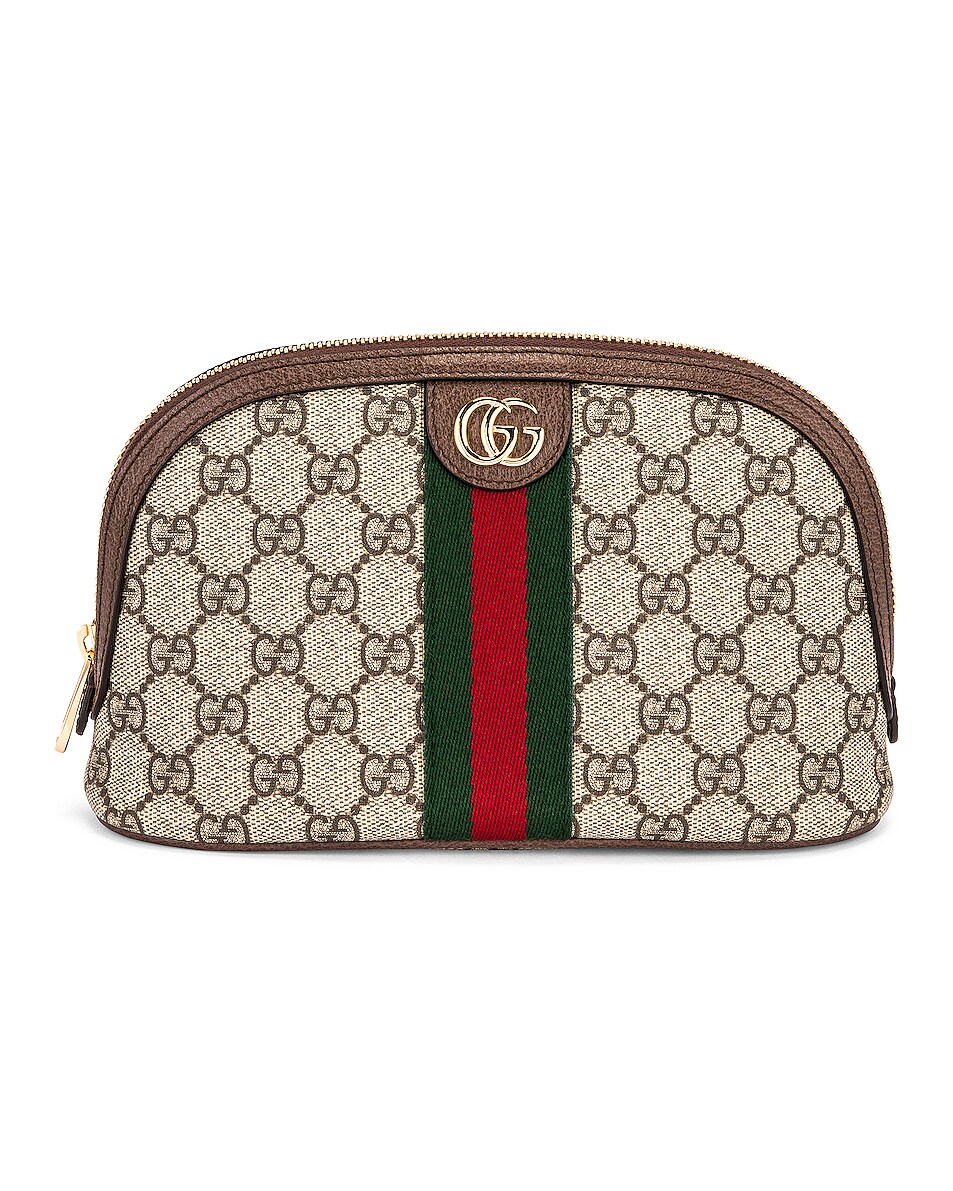 Image 1 of Gucci Ophidia Large Cosmetic Case in Beige Ebony