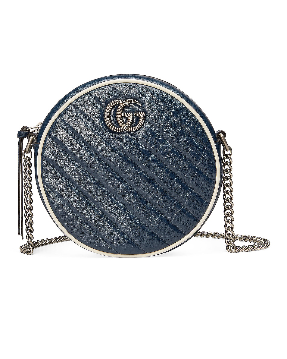 Image 1 of Gucci GG Marmont 2.0 Shoulder Bag in Blue & Mystic White