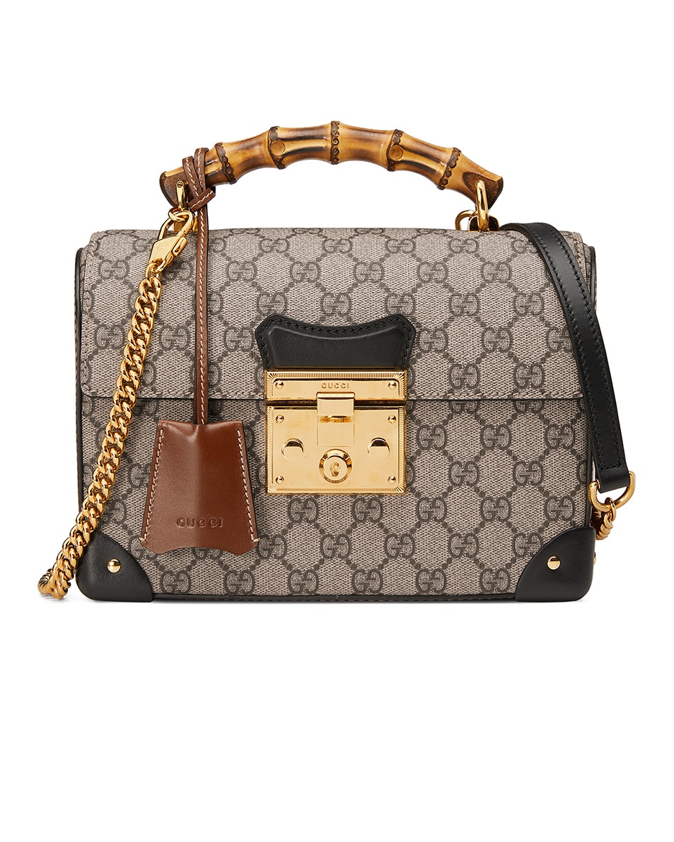 Image 1 of Gucci Padlock GG Shoulder Bag in Beige Ebony & Black