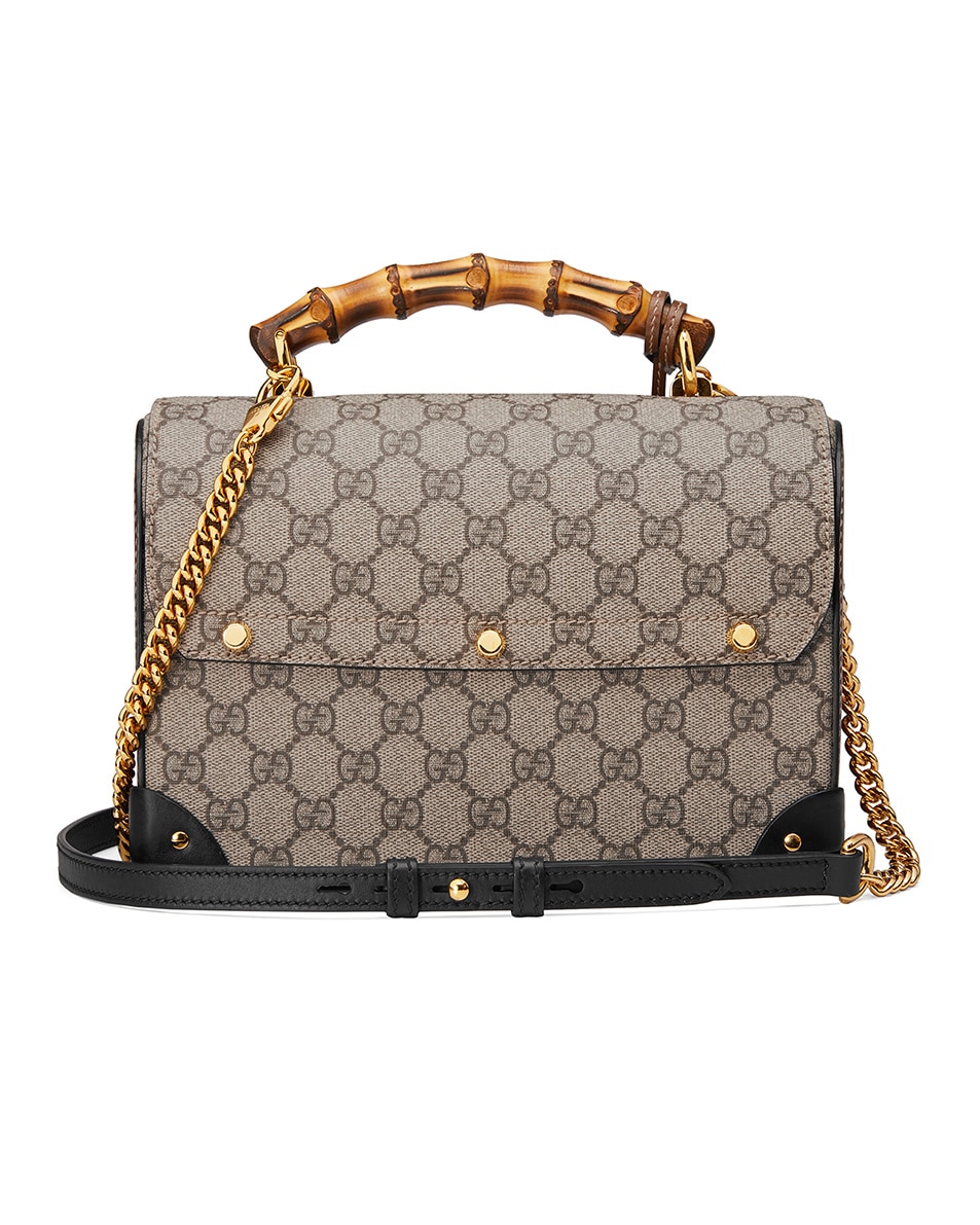 Gucci Padlock GG Shoulder Bag in Beige Ebony & Black FWRD