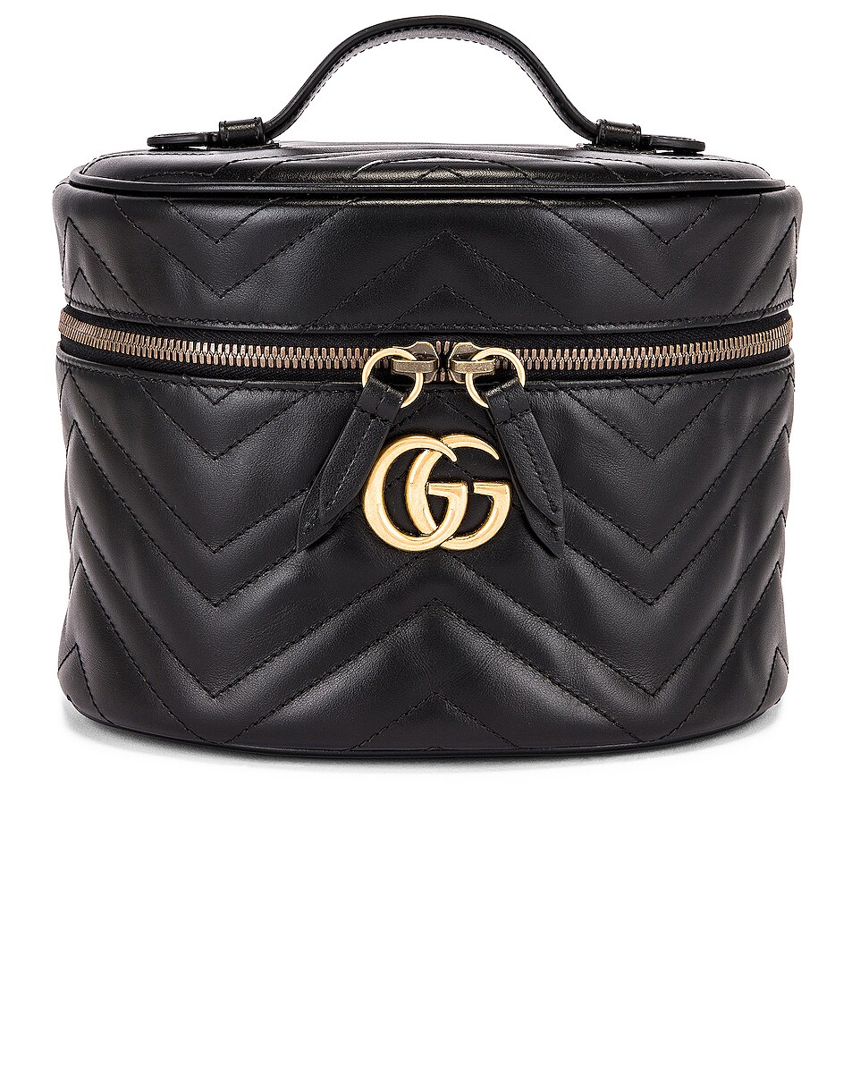 Image 1 of Gucci Leather Cosmetic Case in Black