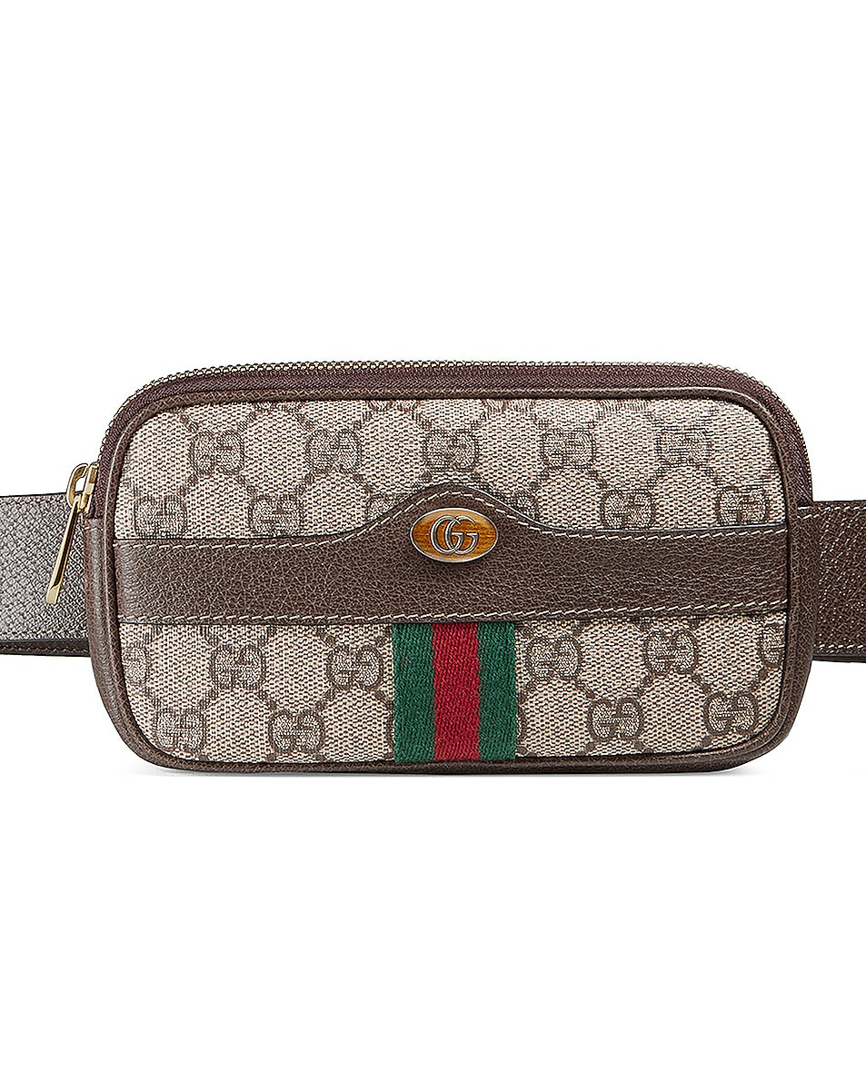 Image 1 of Gucci Canvas Belt Bag in Beige Ebony